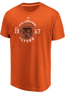 Majestic Philadelphia Flyers Orange Drop Pass Short Sleeve T Shirt