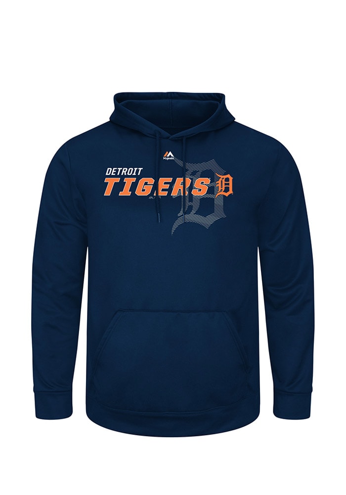 Detroit Tigers Mens Navy Blue Hood