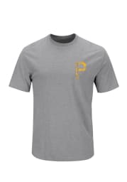 Majestic Pittsburgh Pirates Grey Not Wtihout Struggle Short Sleeve Fashion T Shirt
