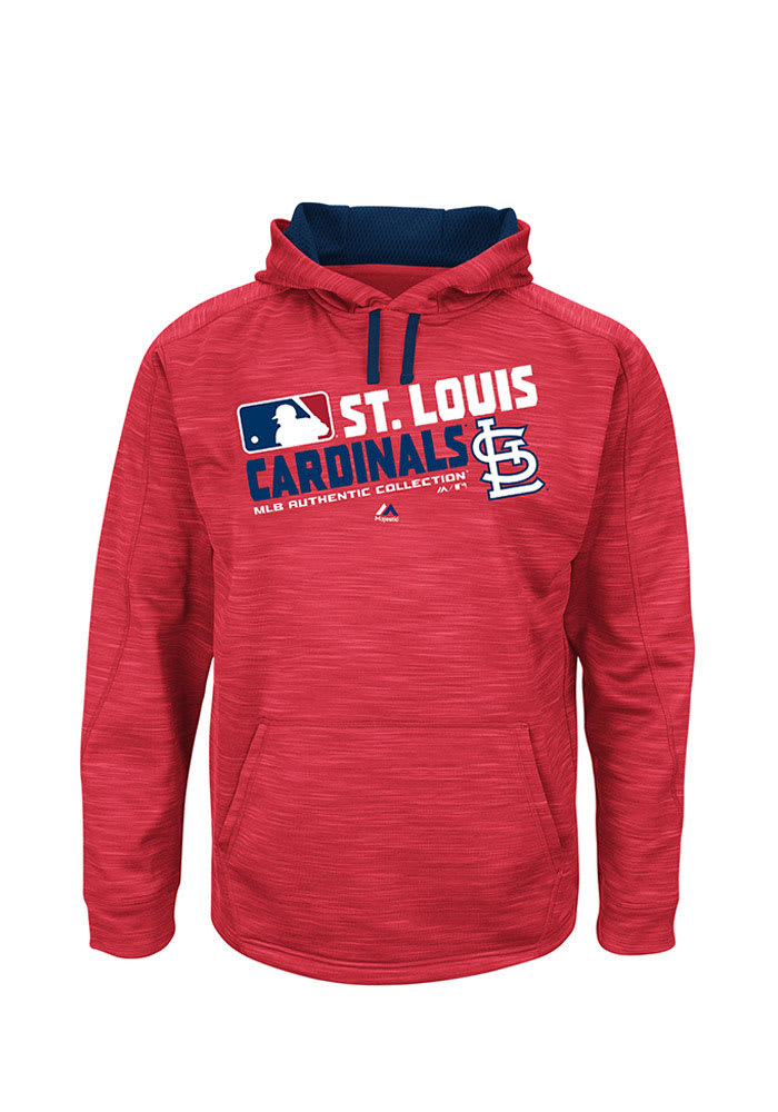 Majestic St Louis Cardinals Mens Red On-Field Team Choice Hood