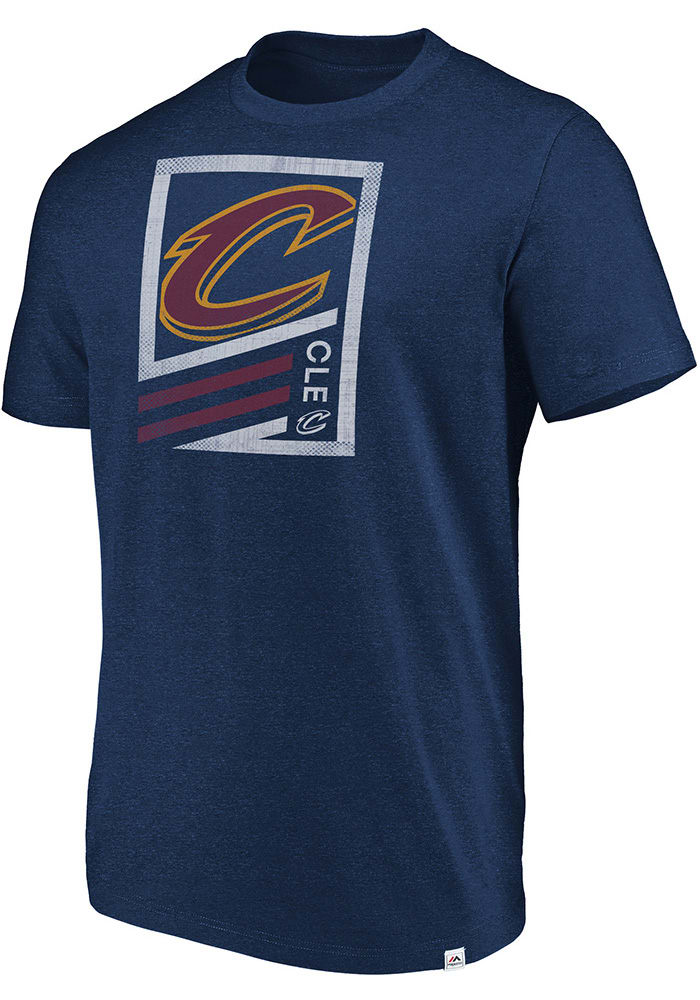Majestic Cleveland Cavaliers Navy Blue Flex Classic Short Sleeve T Shirt