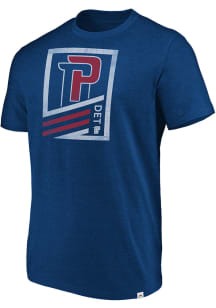Majestic Detroit Pistons Blue Flex Classic Short Sleeve T Shirt