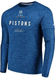 Majestic Detroit Pistons Blue Ultra Streak Long Sleeve T-Shirt