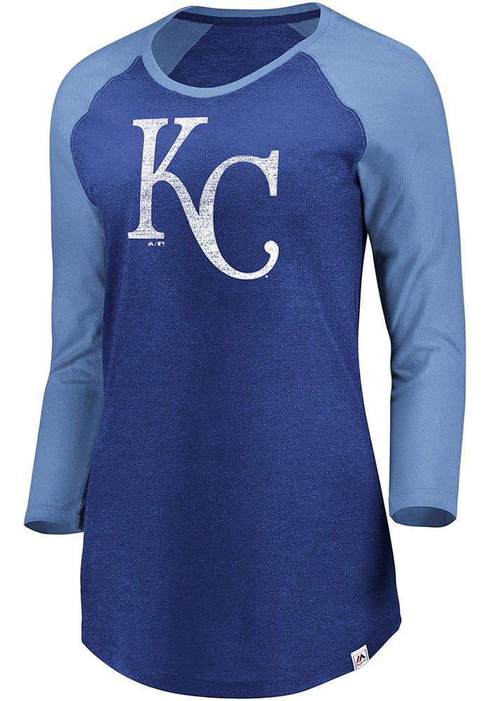 Majestic Kansas City Royals Womens Blue Winners Glory Long Sleeve Crew T-Shirt
