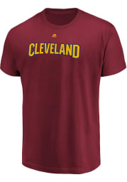 Majestic Cleveland Cavaliers Red Big Athletic Short Sleeve T Shirt