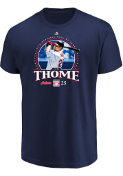 Jim Thome Cleveland Indians Navy Blue Thome Short Sleeve Player T Shirt