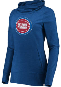 Majestic Detroit Pistons Womens Blue Flex Cocoon Neck Crew Sweatshirt