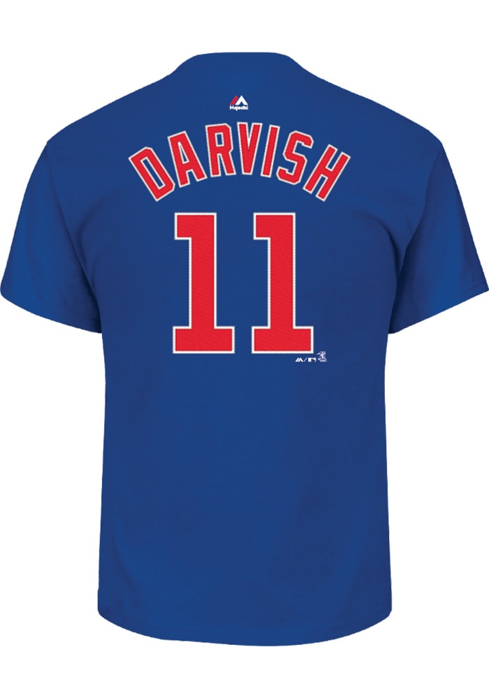 Yu Darvish Chicago Cubs Blue Name and Number Short Sleeve Player T Shirt