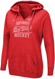 Majestic Detroit Red Wings Womens Red Raise the Level Hooded Sweatshirt