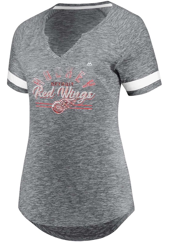 Detroit Red Wings Womens Tri-Blend Future Fan Short Sleeve Maternity Top