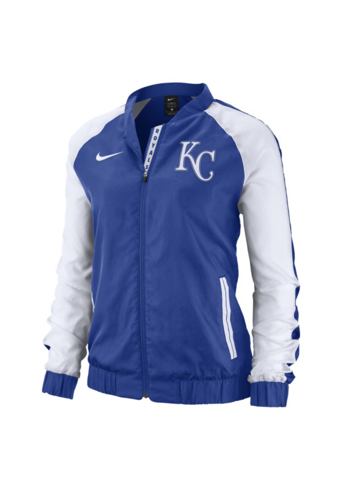Nike Kansas City Royals Womens Blue Varsity Long Sleeve Track Jacket