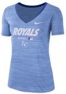 Nike Kansas City Royals Womens Light Blue Velocity V T-Shirt