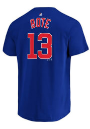 David Bote Chicago Cubs Blue Name and Number Short Sleeve Player T Shirt