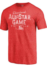 Majestic Cleveland ASG Tonal Short Sleeve T Shirt - Red
