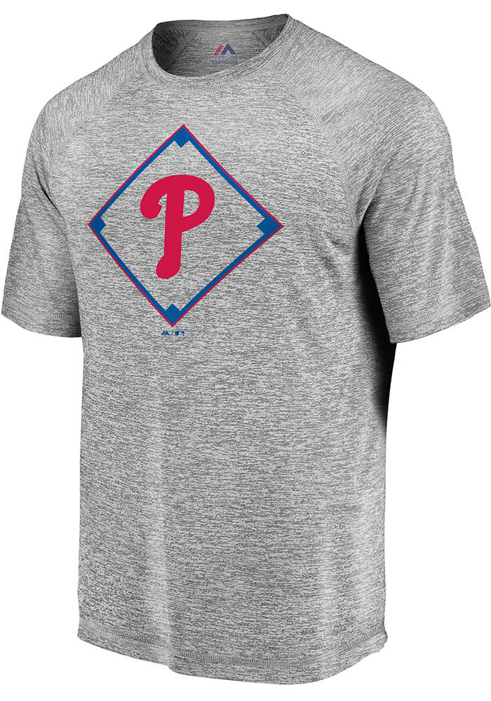 Majestic Philadelphia Phillies Grey Just Getting Started Short Sleeve T Shirt