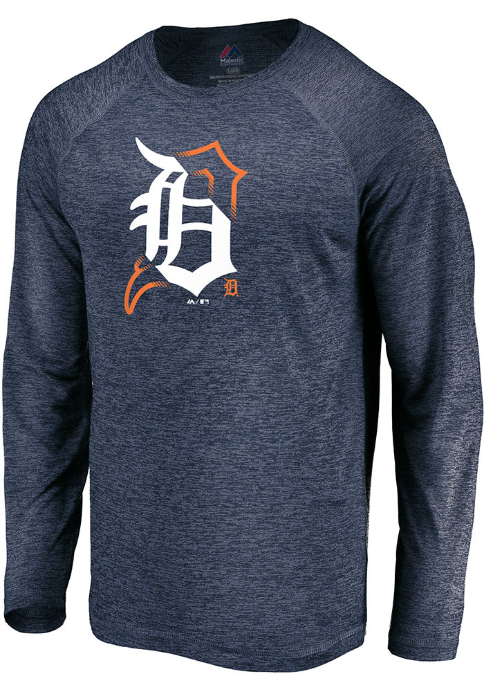 Majestic Detroit Tigers Navy Blue Vital To Success Long Sleeve T-Shirt