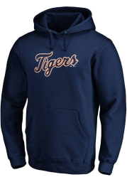 Majestic Detroit Tigers Mens Navy Blue Rep Your Squad Long Sleeve Hoodie