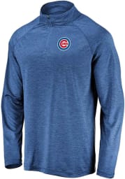 Majestic Chicago Cubs Mens Blue Contenders Welcome Long Sleeve 1/4 Zip Pullover