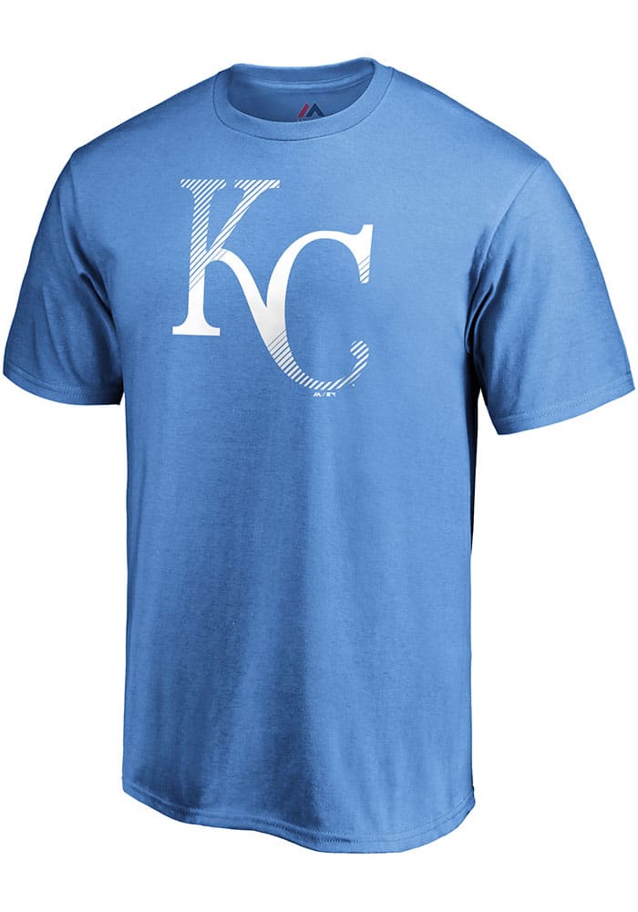 Majestic Kansas City Royals Light Blue Slash and Dash Short Sleeve