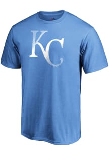 Majestic Kansas City Royals Light Blue Slash and Dash Short Sleeve T Shirt