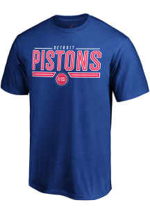 Majestic Detroit Pistons Blue On To The Win Short Sleeve T Shirt