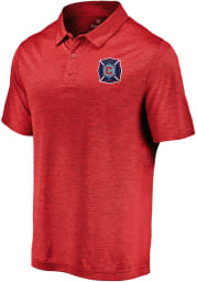 Chicago Fire Mens Red Positive Production Short Sleeve Polo