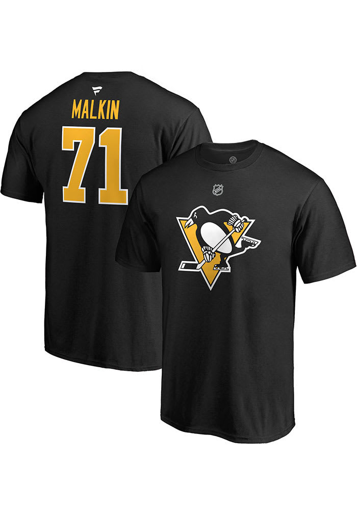 Evgeni Malkin Pittsburgh Penguins Black Name Number Short Sleeve Player T Shirt