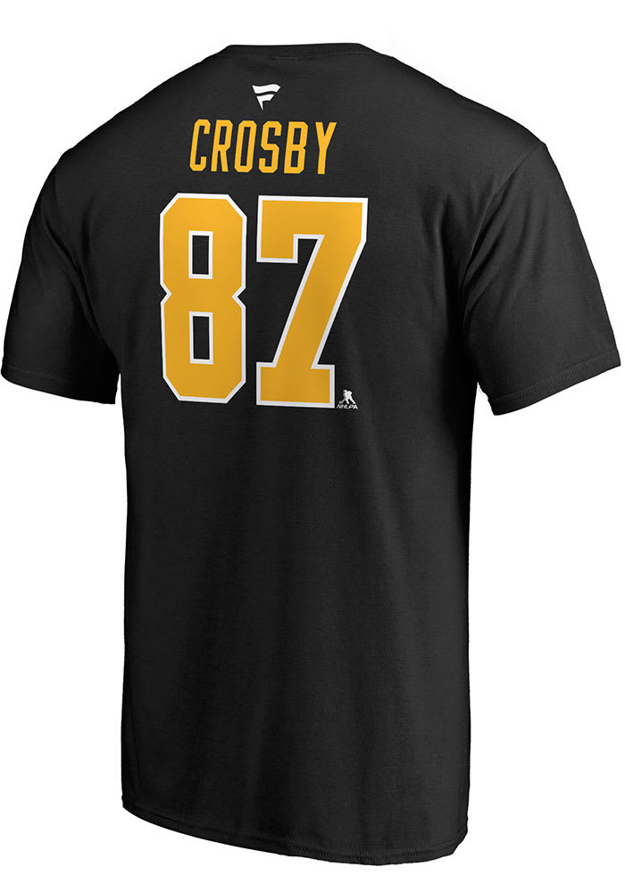 Sidney Crosby Pittsburgh Penguins Black Name And Number Short Sleeve Player T Shirt