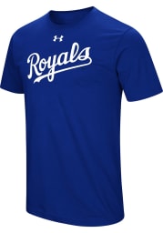 Under Armour Kansas City Royals Blue Wordmark Core Short Sleeve T Shirt
