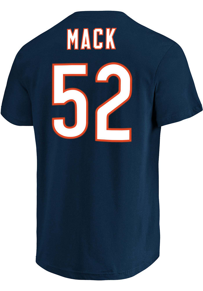 Khalil Mack Chicago Bears Navy Blue Eligible Receiver Short Sleeve Player T Shirt