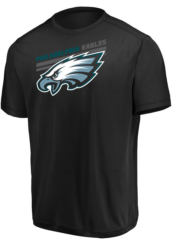 Majestic Philadelphia Eagles Black Pro Grade Short Sleeve T Shirt