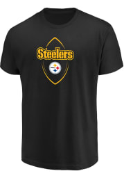 Majestic Pittsburgh Steelers Black Maximized Short Sleeve T Shirt