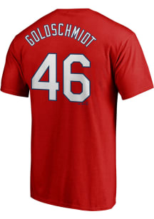 Paul Goldschmidt St Louis Cardinals Red Name and Number Short Sleeve Player T Shirt