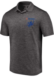 FC Cincinnati Mens Grey Logo Wordmark Short Sleeve Polo