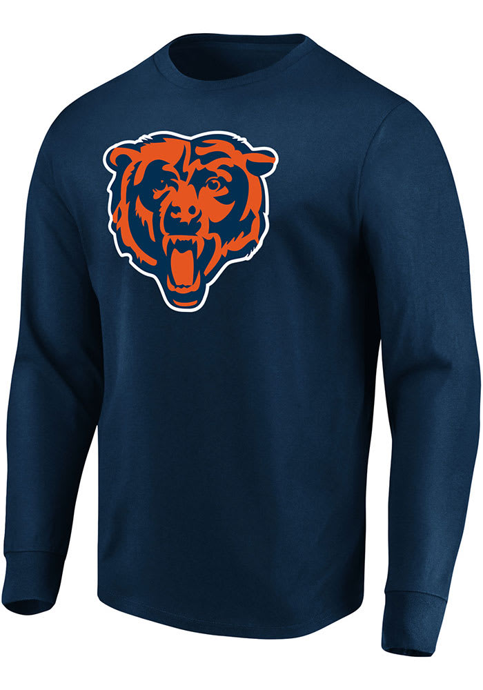 Majestic Chicago Bears Navy Blue Perfect Play Long Sleeve T Shirt