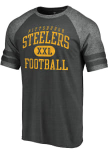 Pittsburgh Steelers Charcoal Classic Arch Short Sleeve Fashion T Shirt