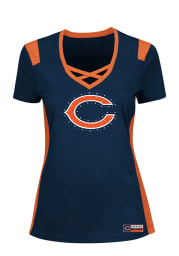 Chicago Bears Womens Navy Blue Draft Me Short Sleeve T-Shirt