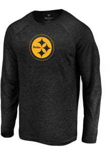 Pittsburgh Steelers Black Striated Tonal Long Sleeve T-Shirt