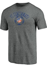 FC Cincinnati Grey Retro Arc Short Sleeve Fashion T Shirt