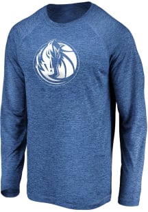 Dallas Mavericks Blue Striated Tonal Logo Long Sleeve T-Shirt