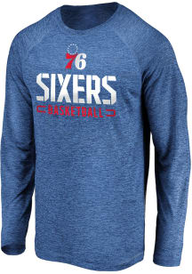 Philadelphia 76ers Blue Engage Stack Long Sleeve T-Shirt