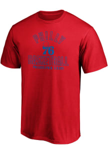 Philadelphia 76ers Red Arc Logo Short Sleeve T Shirt