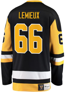 Mario Lemieux Pittsburgh Penguins Mens Black Vintage Breakaway Hockey Jersey