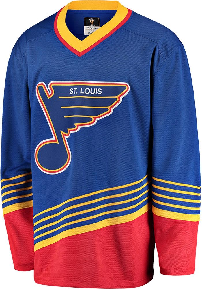 St Louis Blues Mens Blue Vintage Breakaway Hockey Jersey
