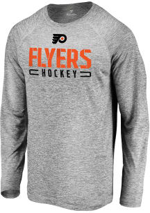 Philadelphia Flyers Grey Engage Stack Long Sleeve T-Shirt