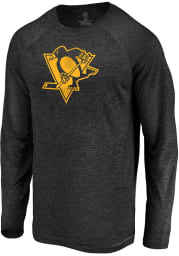 Pittsburgh Penguins Black Tonal Primary Long Sleeve T-Shirt