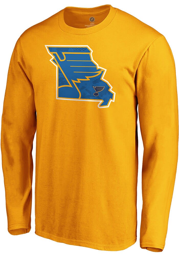 St Louis Blues Blue Tricode W Logo Long Sleeve T Shirt