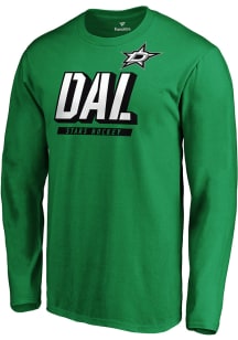 Dallas Stars Kelly Green Tricode W Logo Long Sleeve T Shirt