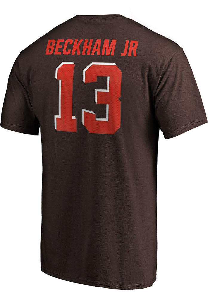 Odell Beckham Jr Cleveland Browns Brown Primetime Short Sleeve Player T  Shirt