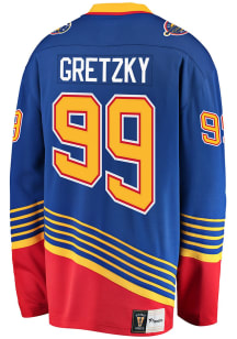 Wayne Gretzky St Louis Blues Mens Blue Vintage Breakaway Hockey Jersey